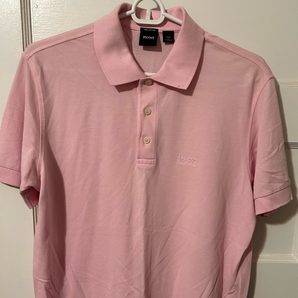 Hugo Boss Cotton Polo Shirt with Embroidered Logo